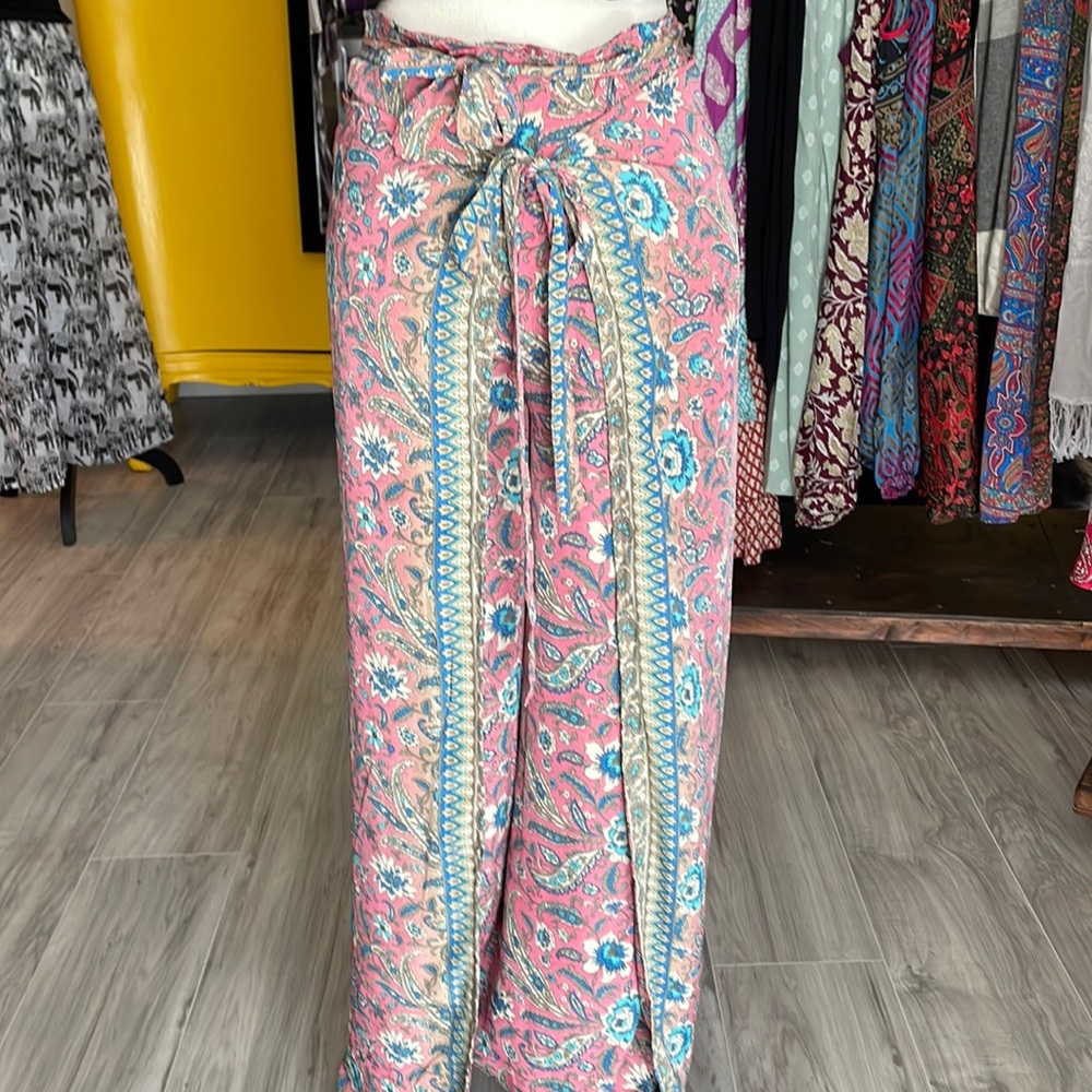 NWY Karma Highway Reversible Wrap Wide Leg Pants Summer Festival Boho outfit